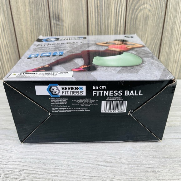 Series8 Fitness Ball 55 cm Yoga Exercise Ball –Anti-Burst Stability Core Workout - Picture 10 of 14